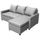 thumbnail image 5 of Sala Esquinera Modular El Bazar Store Vancouver Gris plata 175x130 cm Sofa Lado derecho ó izquierdo Económica, Tela Lino, 5 of 6