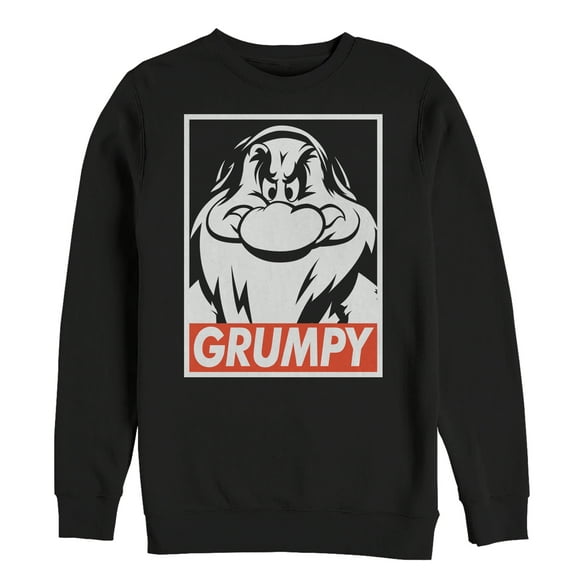 Men's Snow White and the Seven Dwarfs Grumpy  Sweatshirt Black Medium