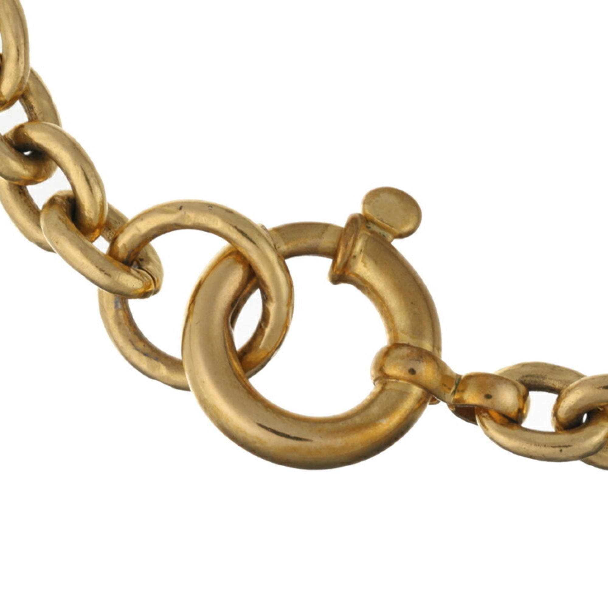 Pre-Owned Chanel Coco Mark Men's Necklace GP Gold (Good)