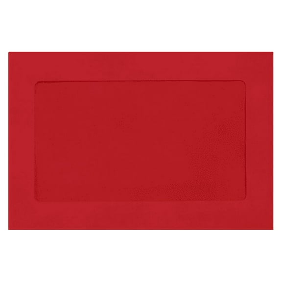 LUXPaper 6 x 9 Full Face Window Envelopes, Ruby Red, 500/Pack
