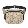 thumbnail image 1 of Fotbe Travel Cangurera Cuadrada con Estampado de Doble Capa, Bolsa de Cintura Ajustable Mini para Hombres y Mujeres, 1 of 9
