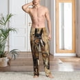 thumbnail image 2 of Fotbe Musical Horse Vintage Collage Pantalones de Pijama para Hombre, Pantalones de Dormir, Pantalones de Casa con Cintura Ajustable y Bolsillos-Medium, 2 of 6