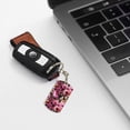 thumbnail image 6 of Goofa Rose Flowers Printed Rectangular Metal Keychain Bag Charm Floral Charm for Purse Keys Metal Keyring Gift for Women Accessories, 6 of 7