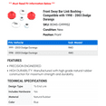 thumbnail image 2 of Front Sway Bar Link Bushing - Compatible with 1998 - 2003 Dodge Durango 1999 2000 2001 2002, 2 of 2