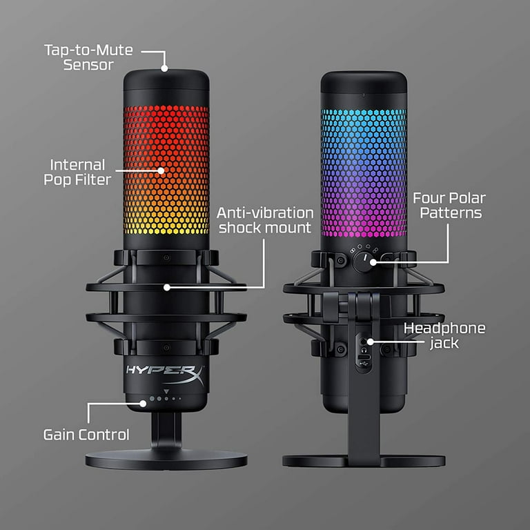  HyperX QuadCast S – RGB USB Condenser Microphone for
