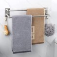 thumbnail image 3 of Matsuzay Toallero multifuncional, fácil de instalar y para baño, toallero, toallero, conveniente, duradero, de alta calidad Juegos de accesorios de baño plateado 300 mm, 3 of 6