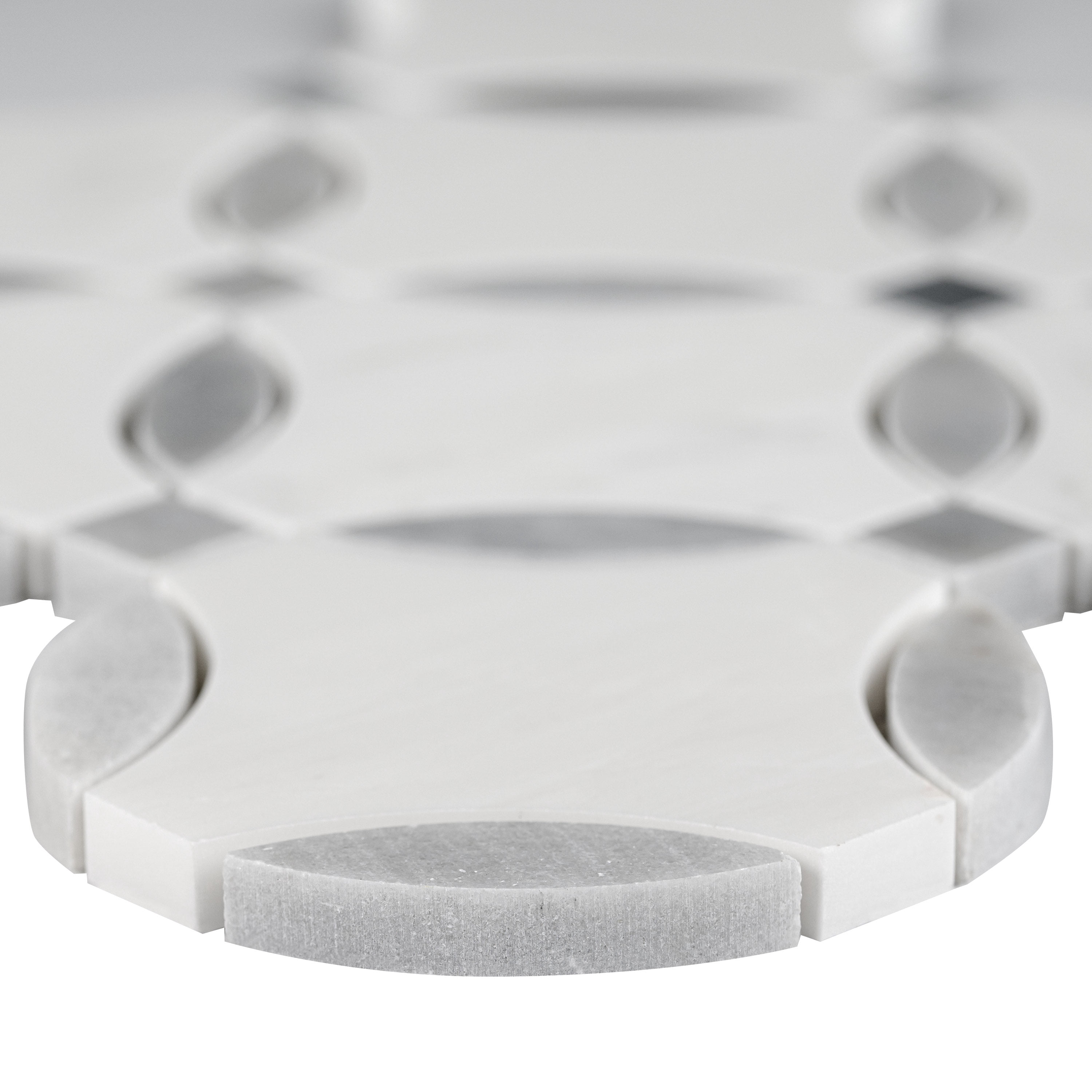 MSI Bianco Dolomite Lola 10 in. x 10 in. Polished Marble Mosaic Floor And Wall Tile