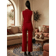 thumbnail image 3 of Conjunto 2 Piezas Casual Chic para Mujer, Top Elegante con Botones y Pantalón Amplio Cómodo, 3 of 5