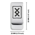 thumbnail image 2 of Stainless Steel Elder Futhark Inguz Rune Classic Slim Money Clip Credit Card Holder, 2 of 2