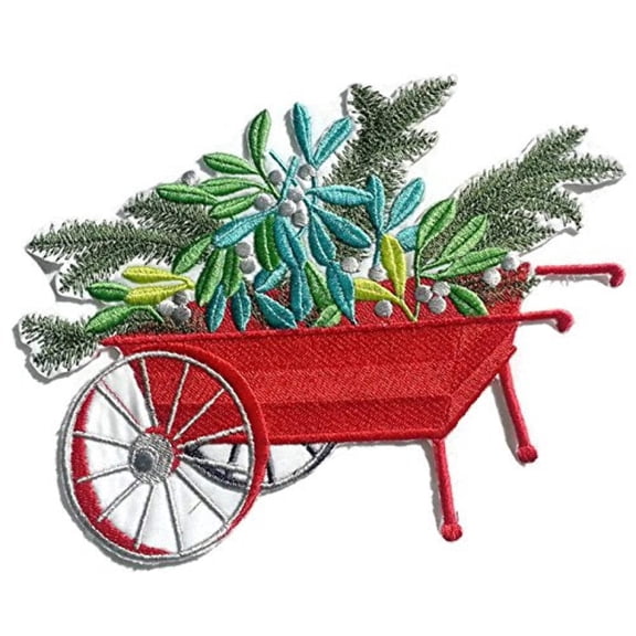 Custom Carts with color of Nature Embroidered Iron on/Sew patch [8" X 6"]