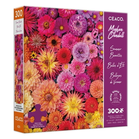 Ceaco Meghan Crandall Summer Beauties 300-PC Interlocking Jigsaw Puzzle for Adults Ages 14+