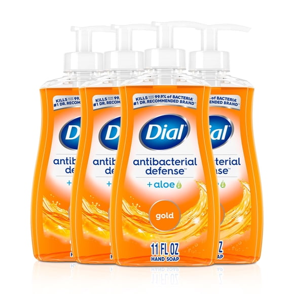 Dial Complete Antibacterial Liquid Hand Soap, Gold, 11 fl oz (Pack of 4)