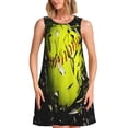 thumbnail image 1 of Kdxio Robe d'Été Sans Manches Imprimée pour Femmes, Décontractée, Ample, avec Poche, 1 of 7