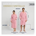 thumbnail image 3 of Bata de Baño Suave, Absorbente y de Secado Rápido, Unisex Real Textil (Rosa, Unitalla), 3 of 8