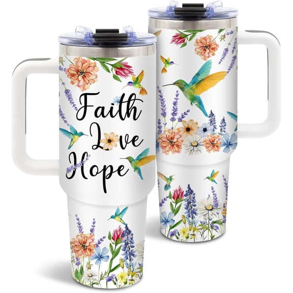 Christian Gifts for Women, Inspirational Religious Gifts for Mom Wife Sister, Christian Tumblers for Women 40 Oz, Faith Jesus Spiritual God Bible Verse Gift for Birthday, 1PCS