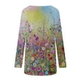 thumbnail image 5 of Qertyioot Hauts de Mode pour Femmes, Blouse Décontractée à Manches Longues Col Rond Imprimé Folk-custom, 5 of 5