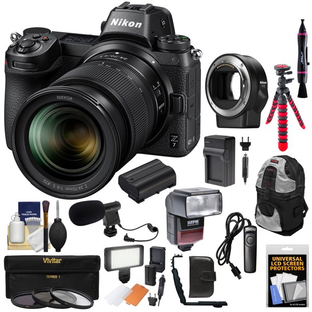 Nikon Z7 Mirrorless Digital Camera + 2470mm f/4 S Lens with Mount
