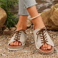 thumbnail image 2 of Wovix Women's Sandals Open Toe Lether Arch Support Casual Trendy Streetwear Footwear Casual Daily Wear, 2 of 9