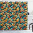 thumbnail image 1 of Ambesonne Sugar Skull Shower Curtain, Diamond Eyes Roses, 69"Wx70"L, Multicolor, 1 of 3