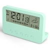 5.3inch Digital Alarm Clocks, EEEkit LCD Display Dimmable Clock Desk Table Electronic Clock with Snooze Function, Nightlight, 12/24H and Snooze for Home Office (White/Green)