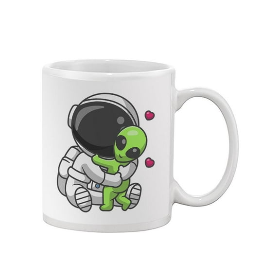 Cute Astronaut Hug Alien Mug Mug - Image by Shutterstock,