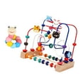 thumbnail image 4 of Bead Maze Toy Beads Roller Animaml Habilidades sensoriales temáticas Matemáticas Matemáticas para niños Regalo Baby Baby Prescolar de madera Círculo e, 4 of 9