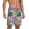 thumbnail image 2 of Kdxio Cartoon Marine Animals Print Mens Sleep Shorts Bottoms Soft Comfy Pajama Wear Pants with Drawstring Pockets, 2 of 5