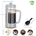 thumbnail image 3 of Easyworkz French Press 34 oz Coffee Tea Maker with Borosilicate Glass,Soft Grip Handle,Light Grey, 3 of 9