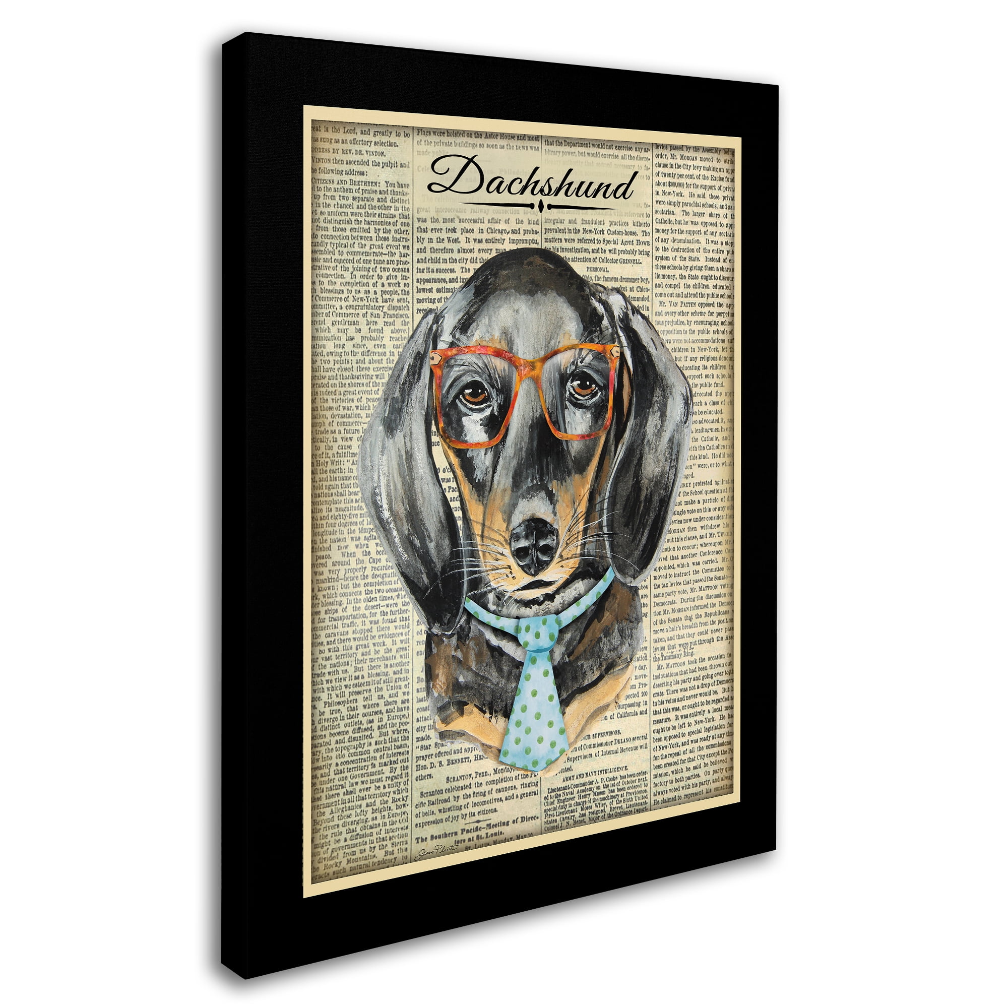 Trademark Fine Art 'Dachshund' Canvas Art by Jean Plout