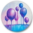 thumbnail image 2 of Designart - Arbres Ornementaux Colorés I - Art Mural Rond en Métal Moderne, 2 of 5