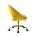 thumbnail image 4 of Velvet Home Office Chair for Teens, Adjustable Height & 360° Swivel Cute Computer Task Chair, Yellow, 4 of 10