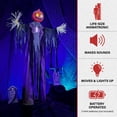 thumbnail image 4 of Haunted Hill Farm 6.6 ft Life-Size Animatronic Scarecrow Battery-Operated, Multicolor, HHPUMP-4FLS, 4 of 18