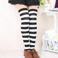 thumbnail image 3 of Summark Women's Striped Socks Over The Knee Stockings/Hot Sale Striped Stockings Women Sexy Thigh High Nylon Long Socks Thick Over Knee Socks, 3 of 5