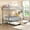 Silver, variant on Twin Over Twin Bunk Bed with Trundle,Metal Bed Frame for Kids Adults Teens,Heavy Duty Metal Bed Frame with Safety Rail Side Ladders,Can Be Divided Into 2 Twin Beds with Trundle,Silver