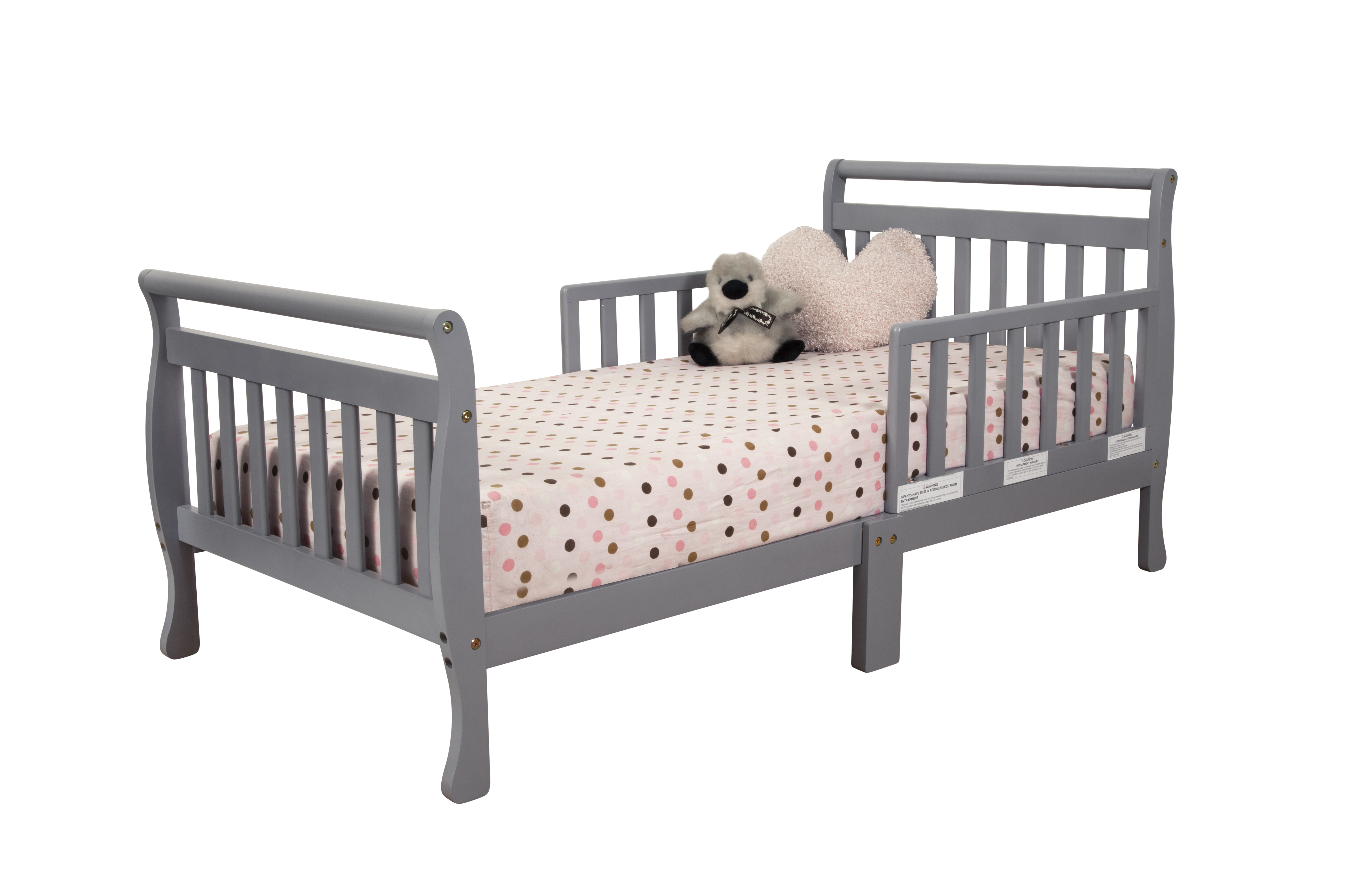 Athena Classic Sleigh Toddler Bed, Gray - image 4 of 4