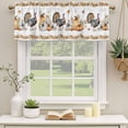 thumbnail image 2 of Thanksgiving Pumpkin Curtain Valances for Windows, Kitchen Valance Window Treatments Panel 2 Pack, Turkey Sunflowers Fall Maple Rustic Rod Pocket Short Curtains for Bathroom Bedroom 42 x 18 Inch, 2 of 8