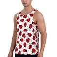 thumbnail image 2 of Gukieu Ladybug And Heart Print Men's Quick Dry Fitness Vest, Round Neck Sleeveless Fitness Bodybuilding Top-3X-Large, 2 of 7