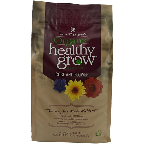 Dave Thompson's Organic Healthy Grow Rose and Flower Fertilizer, 6 lb