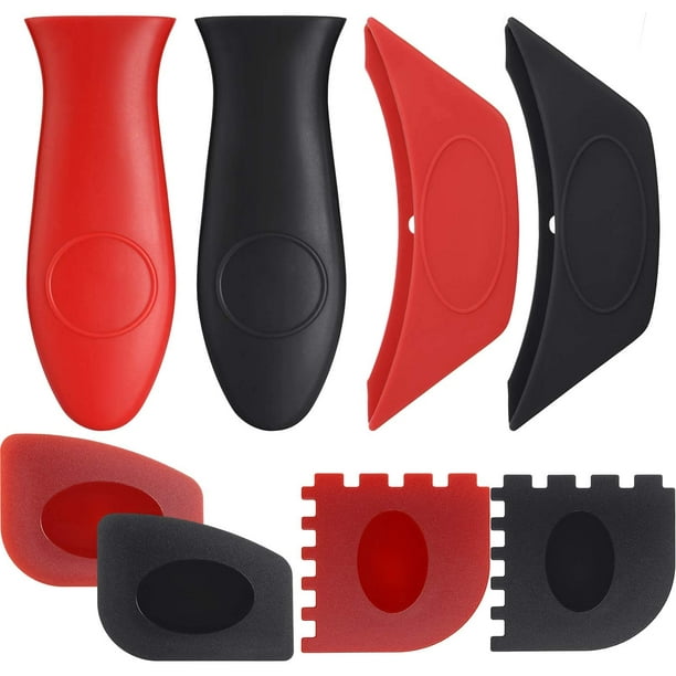 6 Piece Durable Grill Pan Scraper Plastic Set Tool and Silicone