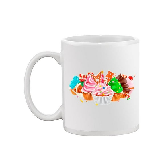 Colorful Cupcakes Design Mug Unisex's -Image by Shutterstock