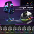 thumbnail image 3 of Soporte de Auriculares Likrtyny RGB USB para Audífonos Anime Sakura rosa, 3 of 8