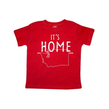 

Inktastic It s Home- State of Washington Outline Distressed Text Gift Toddler Boy or Toddler Girl T-Shirt