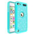 thumbnail image 3 of Apple iPod Touch 5/6/7 Generation Case Cover w/ [Temper Glass Screen Protector] Glitter Bling Silicone Hard Phone Case New for iPod Touch - Teal, 3 of 4
