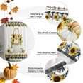 thumbnail image 5 of Shower Curtain 48"W x 72"L Thanksgiving Pumpkin Sunflower Watercolor Fabric Shower Curtains Set with Hooks Water Repellent Bathroom Curtains Machine Washable Bathroom Accessories, 5 of 6