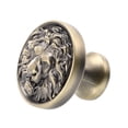 thumbnail image 1 of 1pc Cabinet Handle Lion Head Wardrobe Knob Drawer Pull Handle Furniture Knob, 1 of 9