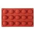 thumbnail image 2 of 15-Cavity Semi-Circle Silicone Cake Mold with Connected Cavities, Non-Stick Baking Mold for Mousse, Chocolate and Dessert, Heat Resistant Bakeware for Kitchen Diy, 2 of 7
