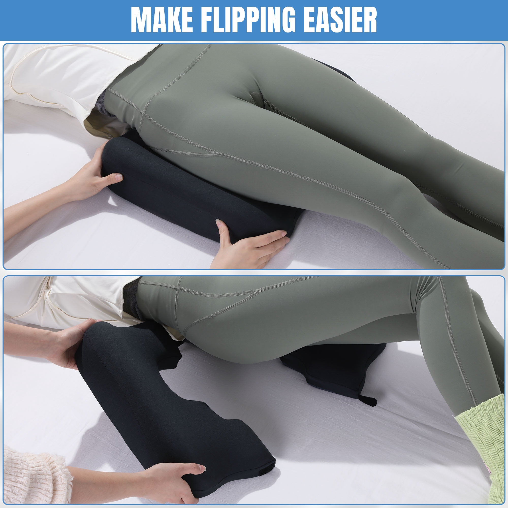 HOMBYS Memory Foam Bed Sore Cushions for Butt, Bedsore Pressure Relief Pillow for Sleeping and Sitting,Cushion for Bed Sores on Buttocks, T Shaped Opening Tailbone Pillow (Dark Grey)