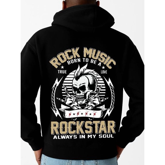 Rockstar Soul graphic hoodies fire skeleton mens regular fit black Fabric for Casual & Athletic Wear, Hoodie, Everyday Comfort pullovers dames 3d idk Casual Unisex Shirt Graphic tshirts