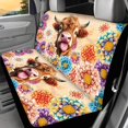 thumbnail image 5 of Qpednta Highland Cow Flower Car Seat Covers 4 Pcs, Front Seat Protector Carseat Rear Split Bench Cover Universal , Automobile Interior Decorate Accessories Fit for Car SUV Trucks, 5 of 7