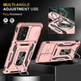 thumbnail image 4 of ELEHOLD Heavy Duty Rugged Case for Samsung Galaxy A53 5G Full Body Protection with Camera Lens Cover Magnetic Metal Ring Holder Kickstand Anti-Scratch Shockproof Case,Rosegold, 4 of 7